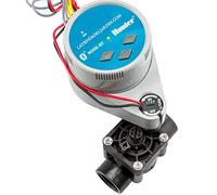 Suinga Programador de riego a pilas bluetooth NODE-BT-100 Hunter + Electroválvula PGV100 9V 1" bateria - Riego Automatico, azul