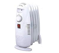Suinga Radiador de Aceite Bajo Consumo 500W | Radiador Electrico de Aceite 5 Elementos | Calefactor Electrico con Termostato | Apagado de seguridad en caso de sobrecalentamiento