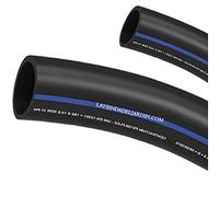 Suinga Tuberia agua potable 25mm 10 bar 50m | Tuberia 25 mm PE100 Alimentaria alta densidad | Tuberia Polietileno banda azul AENOR, negro