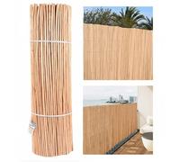 Suinga Valla de Mimbre Pelado 2x5 metros | Cañizo Jardin natural | Cerramiento de Mimbre 85% Ocultación | Valla Decorativa