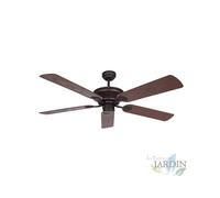 SUINGA Ventilador de Techo Sin Luz para Exterior Orbegozo CP74132, 5 Palas, 132 cm, 60W, 3 Velocidades, Negro