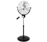 Suinga Ventilador industrial 2 en 1: pie y pared, función oscilante, mando a distancia, 50 cm de diámetro, 3 velocidades, altura regulable hasta 140 cm, 120 W de potencia.