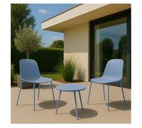 Suite de 2 plazas mindin plástico azul 60x166x85 cm