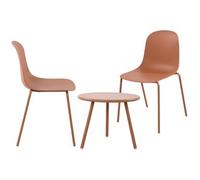 Suite de 2 plazas mindin plástico terracota 60x166x85 cm
