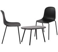 Suite de 2 plazas veldin plástico negro 151x80x85 cm