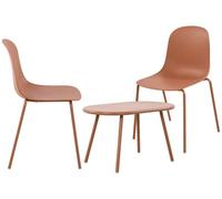 Suite de 2 plazas veldin plástico terracota 151x80x85 cm