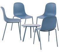 Suite de 4 plazas berdin plástico azul 156x156x85 cm
