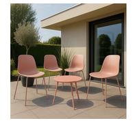 Suite de 4 plazas mindin plástico rosado 166x166x85 cm