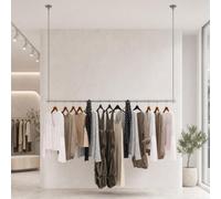 Suixtil Perchas Percha de Techo Regulable en Altura Acero Inoxidable, Perchero para Montaje el, Percha suspendida del Colgadores