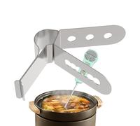 Sujeta Termómetro Para Caramelo, Pinza Soporte Para Sonda De 3 Agujeros, Pinzas Para Freidora Horno Ahumador Cocina Barbacoa Hogar Camping Exterior