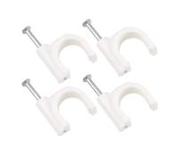 Sujetadores de pared de alambre, 100 Uds Clips de Cable redondo 4mm 6mm 8mm 10mm gestión cables eléctrico soporte amarre circulares(6mm 100pcs)