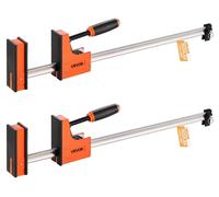 Sujetadores para madera VEVOR, juego de 2 unidades, apertura de 762 mm, abrazaderas paralelas, abrazadera tipo "F" con una capacidad de carga de 680 kg, profundidad de 98,4 mm, fabricados en plástico