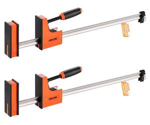 Sujetadores para madera VEVOR, juego de 2 unidades, apertura de 762 mm, abrazaderas paralelas, abrazadera tipo "F" con una capacidad de carga de 680 kg, profundidad de 98,4 mm, fabricados en plástico