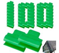 Sujetadores Para Mallas De Jardín - 100 Piezas De Grapas Exteriores Resistentes,Sujeciones Duraderas, Herramientas De Soporte Y Accesorios De Repuesto Para Cultivo En Invernadero Interior Y