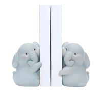 Sujetalibros lindos - 17 cm par de elefantes de resina antideslizante decorativo organizador de estilo campestre accesorios de escritorio de cola larga | cocina, bar, estudio, Sch