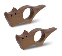 Sujetapáginas de Gato, Sujetalibros de Madera para Pulgar, Marcapáginas de Nogal Natural para Lectura con una Mano, Regalo para Amantes de la Lectura (Mediano)