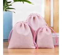 Suministros De Boda Bolsas De Fiesta Y Almacenamiento De Joyas Bolsas De Terciopelo Embalaje Bolsa De Terciopelo Embalaje De Trefilado Bolsa De Regalo-rosa-10x15cm-50pcs