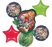 Suministros para fiesta de cumpleaños de Paw Patrol Dino, 6 piezas de decoración de ramo de globos