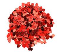 Suministros para fiestas, confeti duradero en forma de corazón, excelente mano de obra para cumpleaños y bodas (rojo)