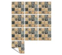 Suministros Para Mosaico 10 Uds. Pegatinas de azulejos mosaico, pegatinas autoadhesivas cristal for pared cocina, decoración for sala estar y baño PVC(Color 9,10X10cmX10pcs)