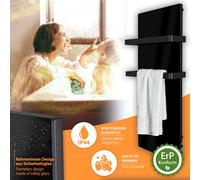 SUNdirect TH-400 Calefactor Infrarrojo de Diseño Toallero Negro Termostato WiFi