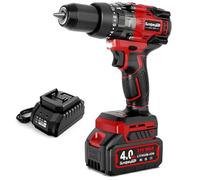 SundpeyPRO 130Nm Taladro Percutor a Bateria - 21V Brushless Taladro Atornillador Batería 4,0Ah, 850W, 20+3 Ajustes de Par, Mandril Todo Metal de 13mm, 2 Velocidades, Luz LED Para Hogar, Bricolaje
