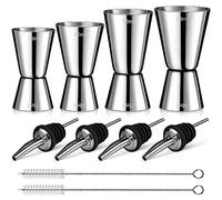 sunerly acero inoxidable 25/50 ml vaso medidor para cócteles Bar Craft doble espíritu medida vaso juego de taza de medición para Bar fiesta vino cóctel bebida coctelera