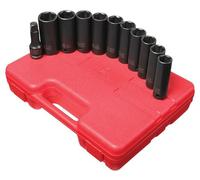 SUNEX Tools 2611 - Juego de llaves de vaso de impacto profundo de pared extrafina de 1/2 pulgada