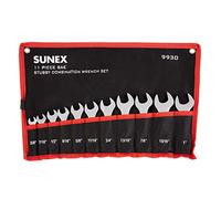Sunex Tools 9930 SAE Stubby - Juego de llaves combinadas, 3/8 pulgadas - 15/15 pulgadas, 11 piezas