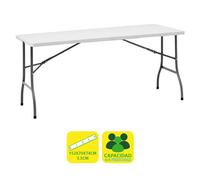 Sungarden - mesa plegable de resina, 152 x 70 x 74 cm, 3,5 cm, color b