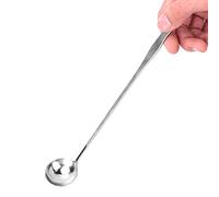 SUNGOOYUE Cuchara Agitadora de Largo Cuchara para Batidos de Acero Inoxidable 17 Cm para café Té Postre y Mezcla de Velas Cabeza Redonda en Forma de Lágrima para Bar Cocina y Uso Doméstico (#1)