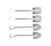 SUNGOOYUE Cuchara de Pala Linda de Acero Inoxidable, Cuchara de Helado de café de 6,1 Pulgadas, Diseño de Pala Puntiaguda, Herramienta para Servir Azúcar de Pastel de Postre para los Amantes de los