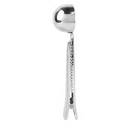 SUNGOOYUE Cuchara Medidora de Acero Inoxidable, Cuchara de café de 20 Ml con Clip de Sellado, Largo para café, té, Leche en Polvo, Tazón, Agitación y Sellado de Bolsas para el Hogar, Cocina,