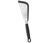 SUNGOOYUE Espátula de Silicona para Pescado, Espátula Ranurada de Acero Inoxidable, 31 X 7 Cm, Antiadherente Fina y Flexible de Borde Suave para Freír Huevos de Pescado, Filete de Ternera en la