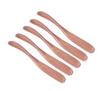SUNGOOYUE Juego de Cuchillos de Mantequilla de Madera, Esparcidor de Queso de Cereza Chino, 5 Piezas, 16,5 X 2 Cm, para Mantequilla, Mermelada, Pan de Miel, Postre para Servir en la Cocina, Uso en