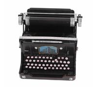 SUNGOOYUE Máquina de Escribir Vintage Portátil Negro Antiguo Manual Modelo de Hierro Funcional Decoración de Escritorio Coleccionable Decoración Retro para el Hogar Oficina Estudio Exhibición Adultos