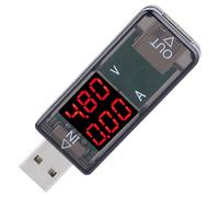 SUNGOOYUE Probador de Corriente de Voltaje USB, Probador USB LCD en Color ABS 3.2 a 10V 0 a 3A QC2.0 QC3.0 Monitor de Carga Rápida para Teléfonos Bancos de Energía Tabletas (BLACK)