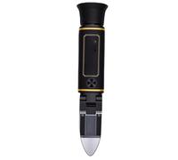 SUNGOOYUE Refractómetro Precalibrado para Vinificación, Refractómetro Brix de Doble Escala de 0 a 32 Brix de 1.000 a 1.120 Mosto, Empuñadura de Goma Suave, para Pruebas de Frutas, Vinos y Cervezas