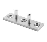 SUNGOOYUE Tope Oscilante para Puerta de Granero Guía de Piso de Acero Inoxidable Rodillo de Doble Rueda de Acero Inoxidable 304 2x2x6,5 Cm para Puerta Corrediza de Granero Herrajes para Jardín de