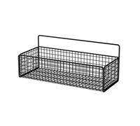 Sunicon Estante de almacenamiento para colgar en la pared, cesta de basura portátil multifuncional de alambre de hierro para baño y cocina (Black)