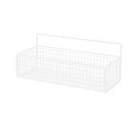 Sunicon Estante de almacenamiento para colgar en la pared, cesta de basura portátil multifuncional de alambre de hierro para baño y cocina (White)