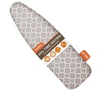 SUNKLOOF Funda y Almohadilla para Tabla de Planchar Extra Ancha, Funda Reflectante de Silicona para Tabla de Planchar de 18 x 49 Pulgadas, Resistente a Quemaduras y Manchas, 4 Cierres, Bordes