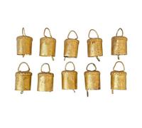 Sunmeit 10 Piezas de Campanas Colgantes Vintage Decoraciones NavideñAs Campanas para DecoracióN del Hogar, DecoracióN de Campanas de Vaca con Cuerda Estilo B