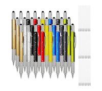 Sunmeit 24 BolíGrafos Multiherramienta 6 en 1 y 24 Recambios de Tinta, Destornillador, BolíGrafos de Regalo