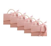 Sunmeit Elegante Caja de Regalo en Relieve, con Cinta de y Asa de Perla, Caja de Regalo para el Día de San Valentín A