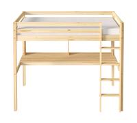 Sunny Sil Cama alta con escritorio, beige | Para ninos sin colchon - Cama alta con escalera 208 x 100,5 x 172 cm / para colchon de dimensiones: 90 x 200 cm