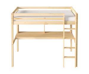 Sunny Sil Cama alta con escritorio, beige | Para ninos sin colchon - Cama alta con escalera 208 x 100,5 x 172 cm / para colchon de dimensiones: 90 x 200 cm