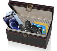 SunnyOcean Caja Faraday para Llaves de Coche, Caja Bloqueadora de Señal para Llaves de Coche sin Llave, Caja Bloqueadora de Señal RFID para Llaves de Coche, Antirrobo, Anti-Rastreo GPS, 17x12.3x9.5cm