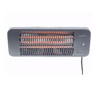 Sunred LUG-2000W, calefactor eléctrico de cuarzo para interiores, con vidrio de cuarzo, protección IP24, apto para uso en exteriores, montaje en pared, color