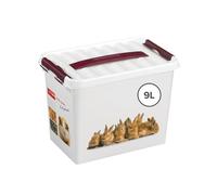 Sunware Q-line Caja De Almacenamiento Para Mascotas 9L - 30x20x22,3 cm - Blanca - Con Tapa Apilable